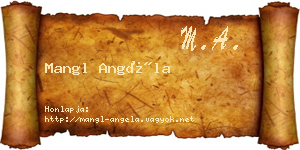Mangl Angéla névjegykártya